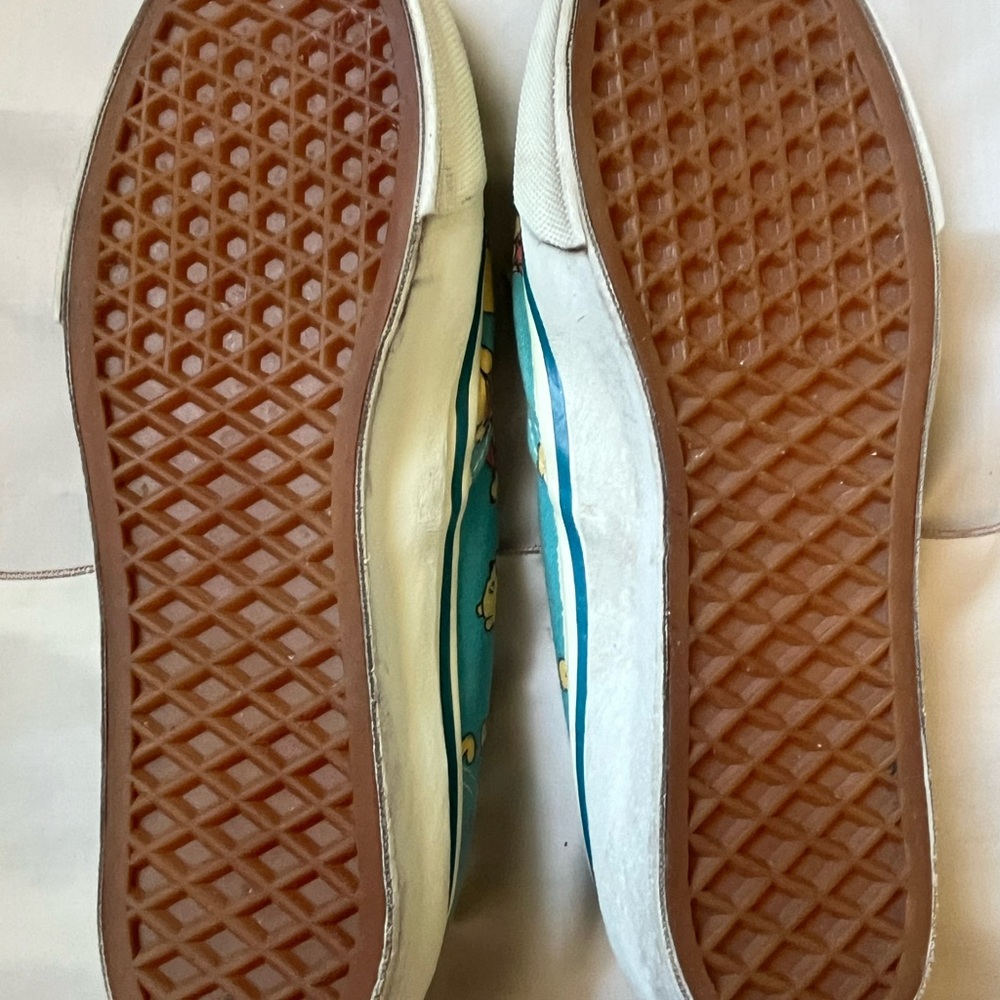 RARE Vintage Vans x Disney Teal Winnie the Pooh Sneakers - Men’s 8.5 Women’s 10 - Picture 3 of 16